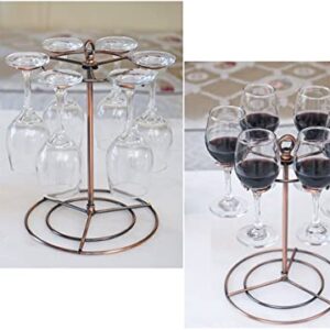 GeLive Flight Wine Server Stand Glasses Display Holder Tree Stemware Rack Hanger Organizer for Wine Tasting Party Bar Decoration Bronze