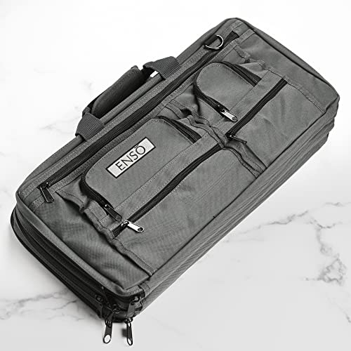 Enso Chef's Knife Bag - 18 Pocket, Canvas, Graphite Gray