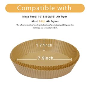 Air Fryer Liners for Ninja Air Fryer, 100 Pcs Disposable AirFryer Liners Parchment Paper Sheets Air Fryer Accessories Compatible with Ninja AF101 Air Fryer, Ninja AF150Air Fryer XL and Ninja AF161 Max