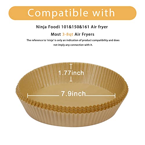 Air Fryer Liners for Ninja Air Fryer, 100 Pcs Disposable AirFryer Liners Parchment Paper Sheets Air Fryer Accessories Compatible with Ninja AF101 Air Fryer, Ninja AF150Air Fryer XL and Ninja AF161 Max