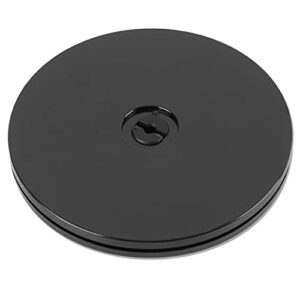 9 inch lazy susan turntable black acrylic ball bearing rotating tray for spice rack table cake kitchen pantry decorating tv laptop computer monitor, 50-lb load capacity (360˚ rotation)