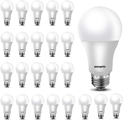 24-Pack A19 LED Light Bulb, 60 Watt Equivalent, Daylight 5000K, E26 Medium Base, Non-Dimmable LED Light Bulb, UL Listed