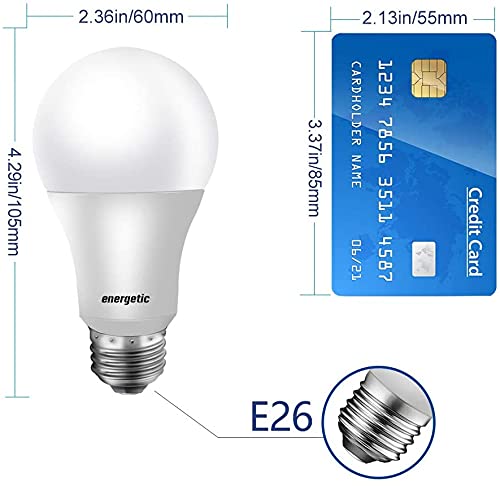 24-Pack A19 LED Light Bulb, 60 Watt Equivalent, Daylight 5000K, E26 Medium Base, Non-Dimmable LED Light Bulb, UL Listed