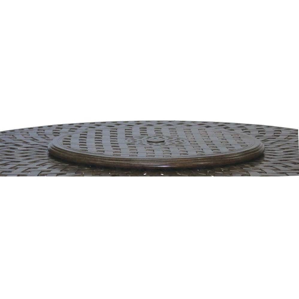 Darlee Signature 28-Inch Cast Aluminum Lazy Susan - Antique Bronze