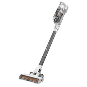 black+decker powerseries+ 20v max cordless stick vacuum with led floor lights, lightweight, multi-surface (bhfea520j) , white