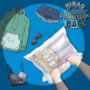 12 Compression Bags for Travel, Travel Essentials Compression Bags, Vacuum Packing Space Saver Bags for Cruise Travel Accessories (12-Travel)