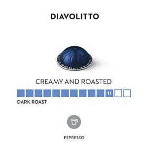 Nespresso Capsules VertuoLine, Diavolitto, Dark Roast Espresso Coffee, 10 Count (Pack of 5), Brews 1.35oz (VERTUO LINE ONLY)