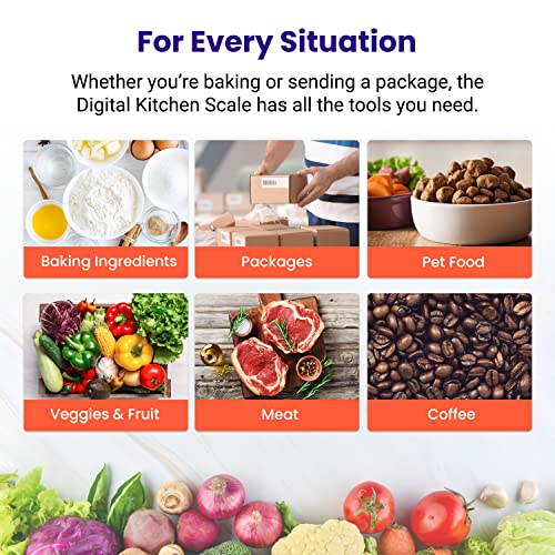 Etekcity 0.1g Food Kitchen Scale, Bowl, Digital Grams and Ounces for Weight Loss, Dieting, Baking, Cooking, and Meal Prep, 11lb/5kg, Stainless Steel Silver