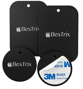bestrix metal plate for magnetic mount with 3m adhesive (set of 4) extra thin (gold)