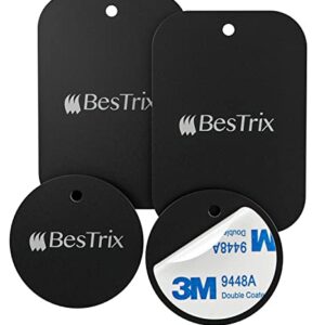 Bestrix Metal Plate for Magnetic Mount with 3M Adhesive (Set of 4) Extra Thin (Gold)