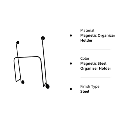 Skyflame Universal Magnetic Steel Organizer Holder, Gas Propane Pellet Grate Rack for Hanging Plate, Griddle Pan Pot Lid, Cutting Board, BBQ Accessories and Kitchenware Covers, Black