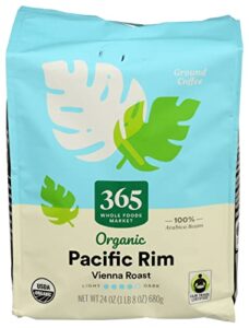 365 by whole foods market, coffee vienna roast pacific rim ground organic, 24 ounce