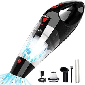 vaclife handheld vacuum, car vacuum cleaner cordless, red (vl188-n)