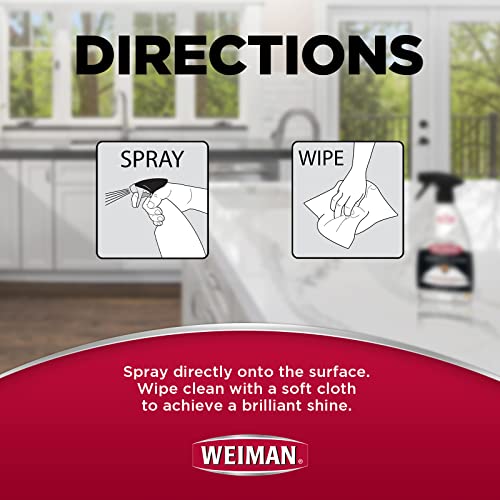 Weiman Quartz Countertop Cleaner and Polish (2 Pack) Clean and Shine Your Quartz Countertops Islands and Stone Surfaces with Ultra Violet Protection