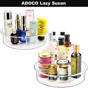 Adoco Lazy Susan Organizer, 12 inch Clear Lazy Susan Turntable Organizer for Cabinet - Kitchen Pantry Organization and Storage