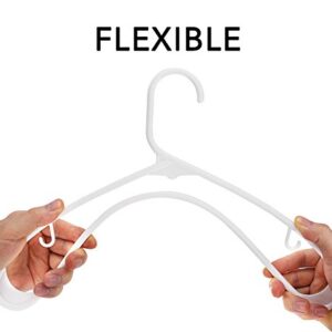 Sharpty Plastic Hangers Clothing Hangers Ideal for Everyday Standard Use (White, 20 Pack)