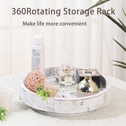 Wood Lazy Susan Kitchen Turntable 12" Rotating Dining Table Centerpiece Spice Rack Cabinet Organizer Storage Serving Tray for Pantry Cabinet Tabletop Spices Makeup Organization Decoration