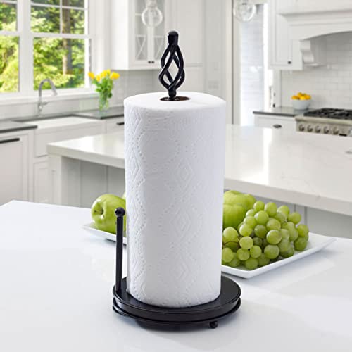 Gourmet Basics by Mikasa Camille Paper Towel Holder, Antique Black
