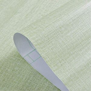 yija self-adhesive linen green pattern waterproof shelf drawer liner cabinet sticker，wallpaper 15.6inch by 98inch