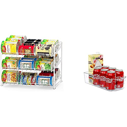 Simple Houseware Stackable Can Rack Organizer + Kitchen Bin Organizer