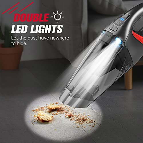 IMINSO Handheld Vacuum Cordless Car Vacuum with 9000PA, Lightweight Rechargeable Hand Vacuum Cordless with LED, Portable Mini Vacuum,Held Vacuum Cleaner for Car/Home