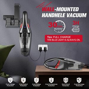 IMINSO Handheld Vacuum Cordless Car Vacuum with 9000PA, Lightweight Rechargeable Hand Vacuum Cordless with LED, Portable Mini Vacuum,Held Vacuum Cleaner for Car/Home