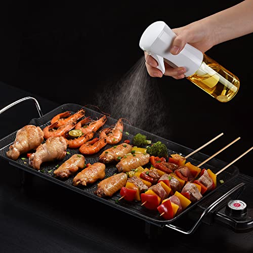 Oil Sprayer for Cooking, 200ml Glass Olive Oil Sprayer Mister, Olive Oil Spray Bottle, Kitchen Gadgets Accessories for Air Fryer, Canola Oil Spritzer, Widely Used for Salad Making, Baking, Frying, BBQ