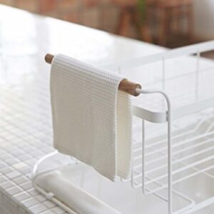 YAMAZAKI home 3108 Sink Dish Drainer Rack-Expandable Kitchen Drying Organizer Holder, One Size, White