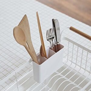 YAMAZAKI home 3108 Sink Dish Drainer Rack-Expandable Kitchen Drying Organizer Holder, One Size, White