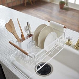 YAMAZAKI home 3108 Sink Dish Drainer Rack-Expandable Kitchen Drying Organizer Holder, One Size, White