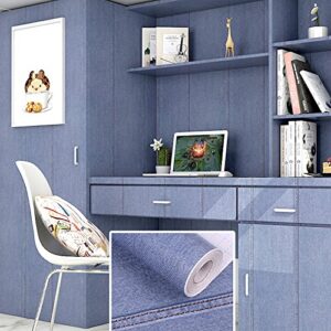 yifely blue denim pattern self-adhesive pvc shelf drawer liner home decor 17×118 inch christmas