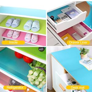 Refrigerator Liners , 4 Pcs Fridge Shelf Liners and Drawer Mats Liner Waterproof Oilproof, Cover Pads for Kitchen Cabinet, Pantry Closet, Cupboard, Drawer