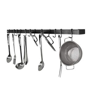 enclume premier utensil bar wall pot rack, hammered steel