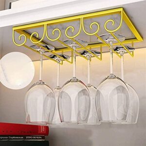 Metal Wine Glass Holder, Wine Glass Holder, Wine Glass Holder Wine Rack Kitchen Decoration(Color : Gold, Size : 30 * 22.5Cm)