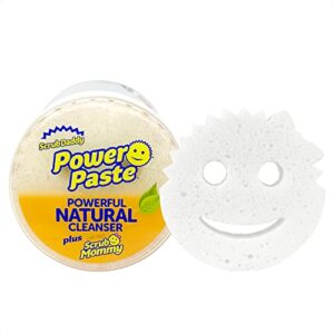 Scrub Daddy Power Paste Bundle - Clay Based Cleaning & Polishing Scrub - Non Toxic Cleaning Paste for Grease, Limescale & More - Includes 1 Scrub Mommy Sponge (2 Pieces)