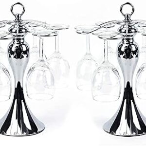 Wine Glass Rack Home Wine Rack Wine Glass Rack Hanging Upside Down Wine Cabinet Wine Rack Goblet Rack Ornaments(2 Pcs）