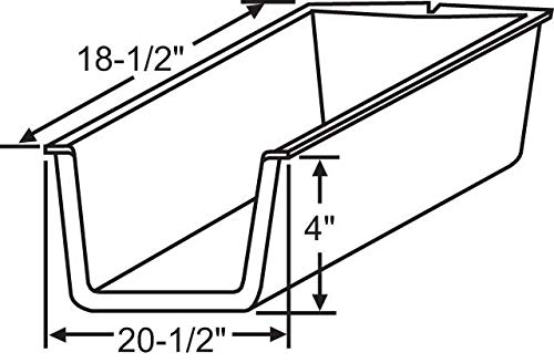 Strybuc Industries 45-90 Cabinet Drawer Insert, 20-1/2" Width x 4" Height, Plastic, 4.3" x 18.9" x 20.5"