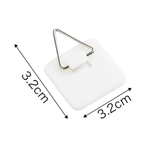 GSHLLO 20 Pcs Plastic Invisible Plate Hangers Adhesive Plate Hooks Vertical Plate Holders Wall Hooks for Decorative Plates Pictures