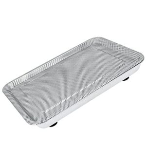 doxila drain tray – 2 tier dish drying rack sink colander stainless steel 15.74″ x 11.81″ drain tray dish drainers, dish rack serving tray drainer set for home kitchen counter