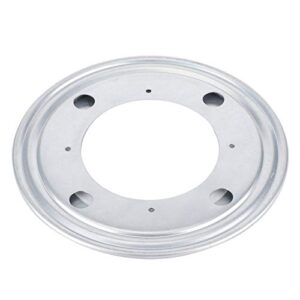 rotating swivel turntable plate heavy duty round shape galvanized lazy susan bearing for kitchen shelves book(8 inch-sliver)