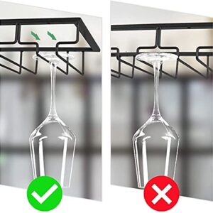 Metal Wine Glass Rack, Wine Glass Rack, Wine Rack Hanger, Wine Glass Rack (Color : Black)