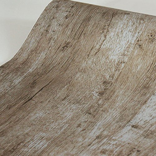 Yifely Modern Wood Grain Furnitures Covering Paper Self-Adhesive Shelf Liner Removable Dresser Drawer Sticker 17.7 Inch by 9.8 Feet