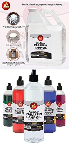 1 Gallon Paraffin Lamp Oil - Clear Smokeless, Odorless, Clean Burning Fuel for Indoor and Outdoor Use - Shabbos Lamp Oil, by Ner Mitzvah