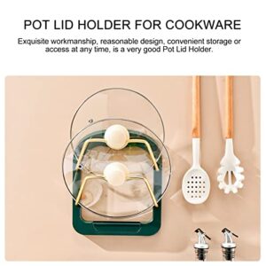 CALLARON Pot Lid Holder Wall Mount Pot Lid Organizer Rack Cabinet Door Mounted Pan Cover Hangers Rest for Storage Cutting Boards Bakeware Pots Pans Serving Trays