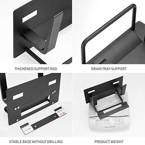 Self Adhesive & Wall Mount Aluminum Pot Lid Rack,Pan Cover Racks,Cutting Board Storage of Black FAYCHE