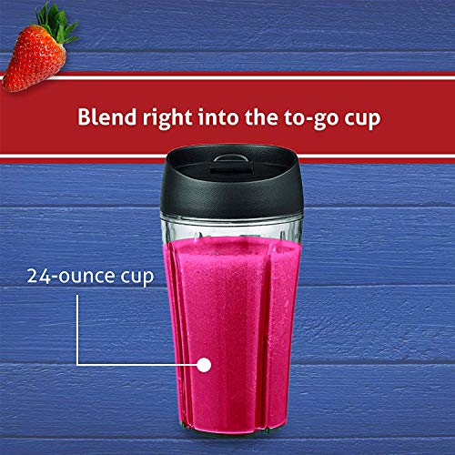 Oster Blender | Pro 1200 with Glass Jar, 24-Ounce Smoothie Cup, Brushed Nickel