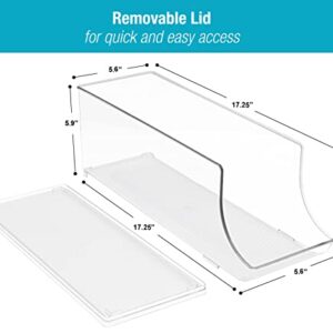 Sorbus Soda Can Organizer for Refrigerator Stackable Can Holder Dispenser with Lid for Fridge, Pantry, Freezer – Holds 12 Cans Each, BPA-Free, Clear Design,[Patent Pending] (2-Pack)