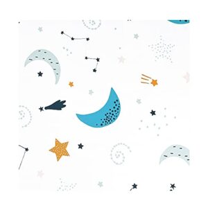yifasy drawer shelf liner moon stars self-adhesive furniture inner lining paper sheet removable kids wallpaper roll 118×18 inch