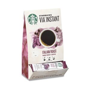 starbucks via instant coffee—dark roast coffee—italian roast—100% arabica—1 box (50 packets)