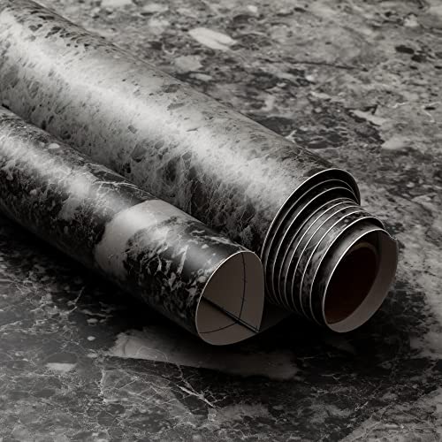 Black Grey Granite Look Marble Effect Interior Film Vinyl Self Adhesive Peel-Stick Counter Top